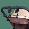 thumbnail image 4 of Baby Pram Hanger Stroller Bag Hooks 360 Rotatable Hook With Velcro Strap(4pcs, Yellow), 4 of 5