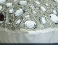 thumbnail image 2 of The HomeCentric Luxury Custom Cushion Cover White Pillow CoverRhinestones Crystals Sparkly Glitter Pillow Cover Pack of 2 14x14 inch (35x35 cm) Pillow CoverSquare Silk Pillow - Diamonds Everywhere, 2 of 9