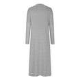 thumbnail image 3 of Wancir Women's Casual Long Sleeved Dress 2024 Fall Dress Striped Dress Button Up Cardigan Dress, 3 of 6