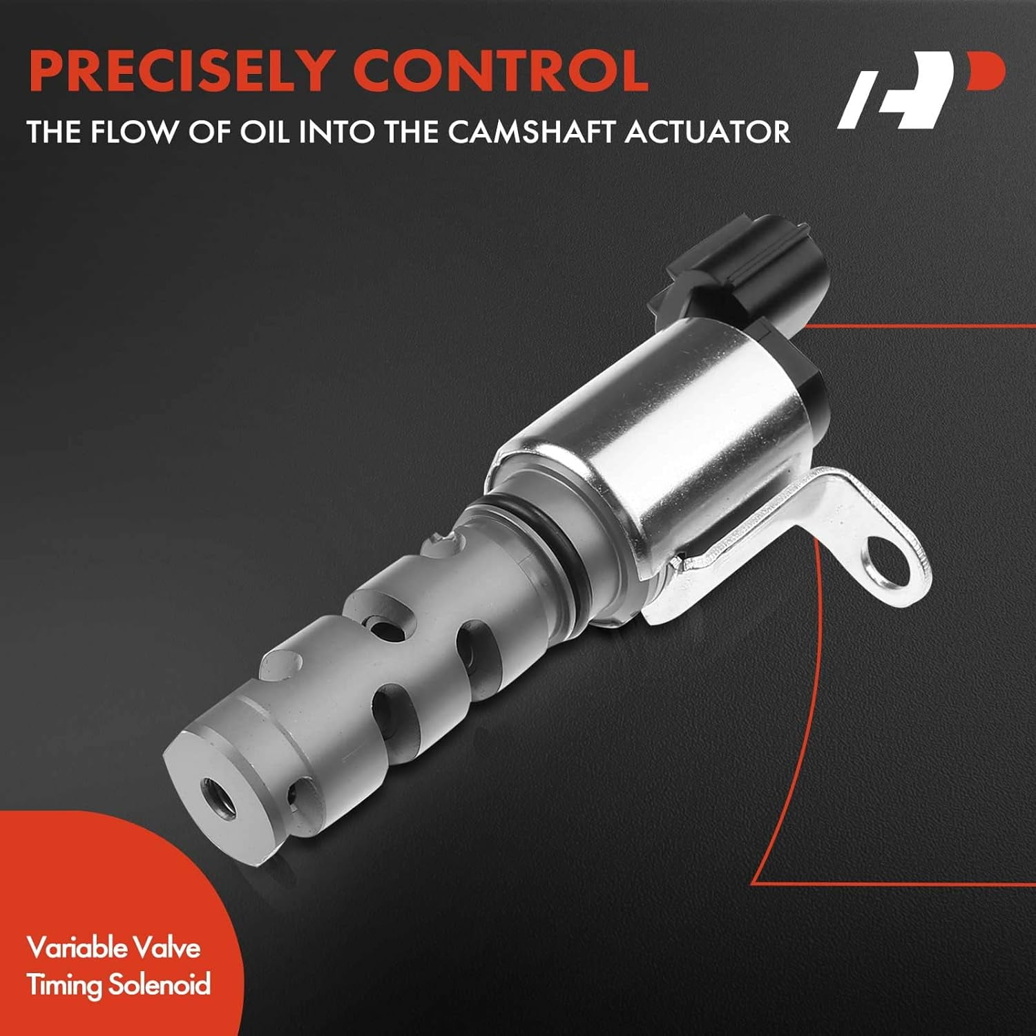 A-Premium Engine Variable Valve Timing (VVT) Solenoid Compatible with Toyota Camry Corolla Highlander Matrix RAV4 & Lexus CT200h & Scion, Replace# 153300T010