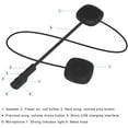 thumbnail image 6 of Motorcycle Bluetooth 5.0 Helmet Headset, Music Call Control Hands-Free Microphone Dual Stereo Speaker Hands-Free Bilingual Conversion Headset Black Electronic Phone for Travel, 6 of 8