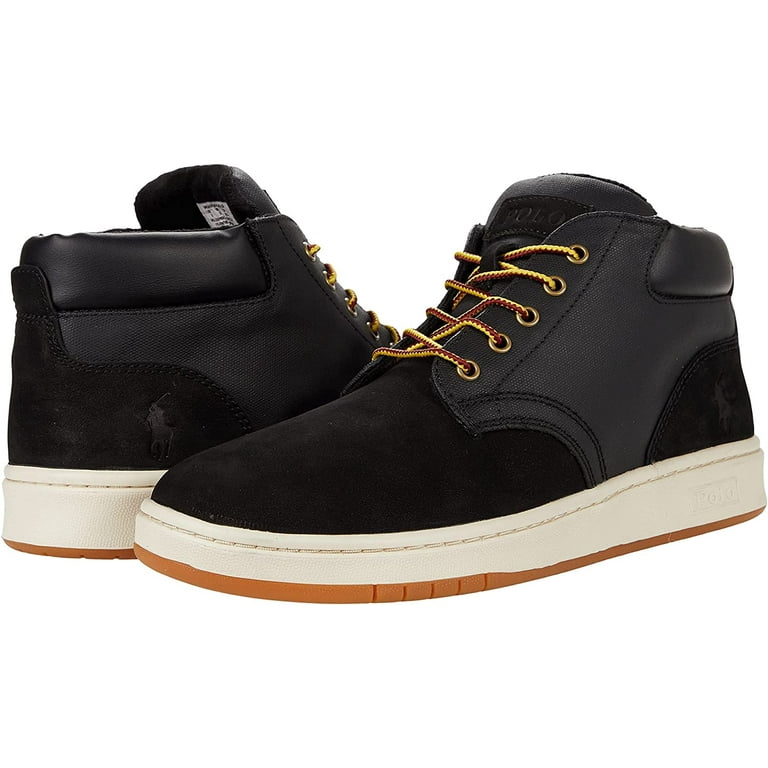 Polo Ralph Lauren Shrunken Nubuck Sneaker Boot 9 Black Walmart