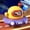 Purple, variant on UFO Pull-Back Face-Changing Toy Space Flying Saucer Cartoon Design with Manual Expressions No Battery Needed Friction Powered Spacecraft Vehicle Purple