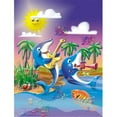 thumbnail image 1 of Dolphins Playing Music Flag Garden Size, 1 of 1