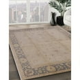 thumbnail image 3 of Ahgly Company Machine Washable Indoor Rectangle Industrial Modern Dark Almond Brown Area Rugs, 6' x 9', 3 of 7
