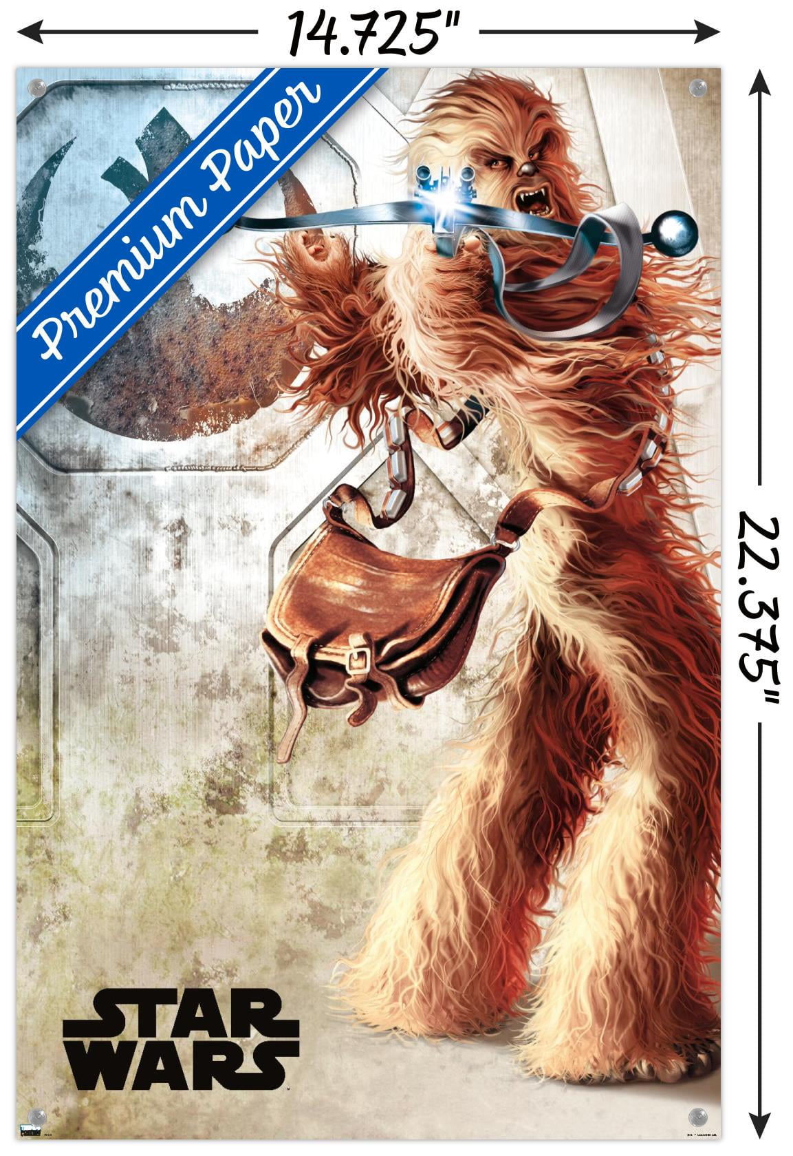 Star Wars: A New Hope - Chewy Wall Poster with Pushpins, 14.725" x 22.375"