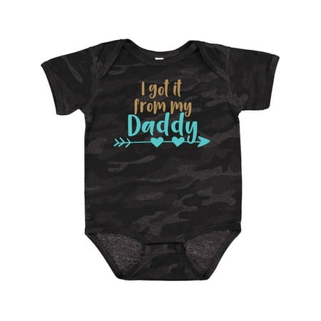 

Inktastic I Got It from My Daddy Dad Father Arrow Hearts Gift Baby Boy or Baby Girl Bodysuit