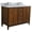 Walnut, variant on 49 in. Double Wooden Vanity Blue with White Carrara Oval Sink