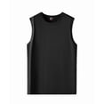 thumbnail image 5 of LEKWK Tank Tops for Men Quick Dry Sleeveless Athletic Muscle Shirt Breathable Mesh Back Panel Loose Fit Running Tees Gym Workout Running Tops Black XL, 5 of 5
