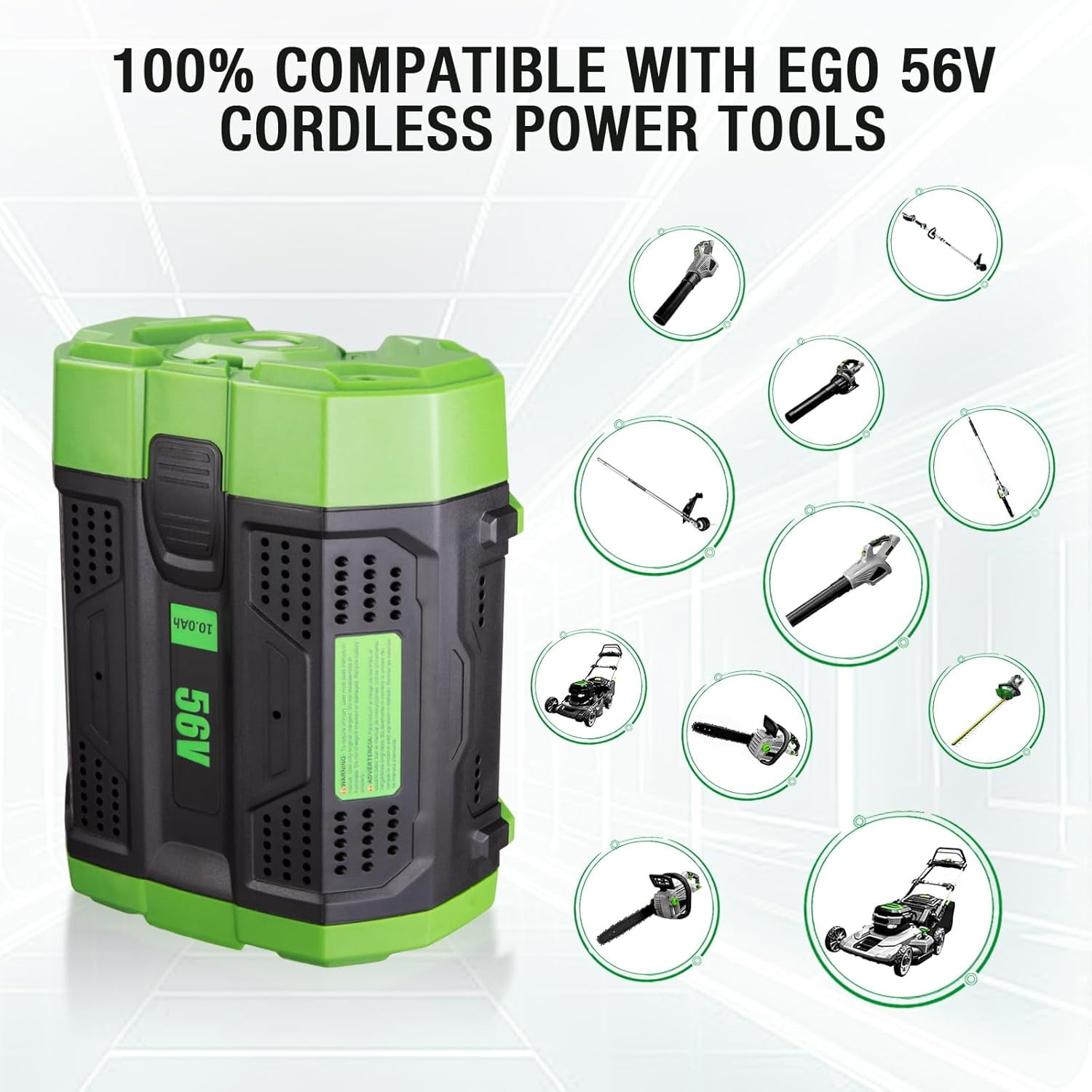 56V Batteries Replacement for EGO Battery Compatible with EGO 56V Battery BA4200 BA4200T BA2800T BA2800 BA1400T for EGO Power Tools (10.0, Amps)