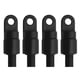 thumbnail image 5 of Tope de Extremo de Choque Negro de 4 Piezas para de Canoa de Kayak de 6 Mm Aparejo de Cuerda Elástica, 5 of 6