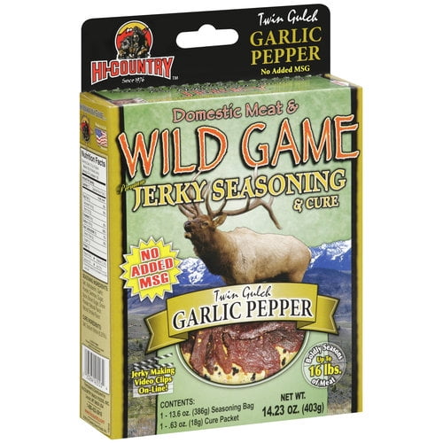 HiCountry Twin Gulch Garlic Pepper Jerky Seasoning & Cure, 14.23 oz