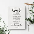 thumbnail image 4 of Bible Verse Art Wall Decor Proverbs 3:5-6 Trust in the Lord Scripture Canvas Painting Prints for Home Dining Room Living Room Wall Decor Framed Artwork Christian Gifts(12x15 Inch), 4 of 5