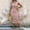 Pink, variant on Solid Women Wedding Guest Dress Midi Bodycon Sleeveless Party Cocktail Dresses Beach Slim Fit Summer Mock Neck Dresses