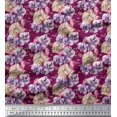thumbnail image 1 of Soimoi Cotton Poplin Fabric Insect,Pansy & Yellow Flower Floral Printed Craft Fabric by the Yard 42 Inch Wide, 1 of 1