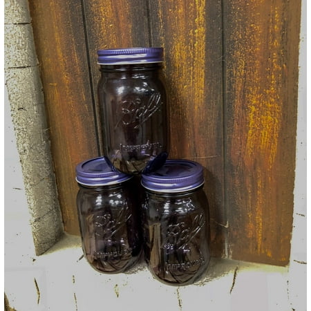 - Ball Jar Pint Regular Mouth Heritage Purple 6pc