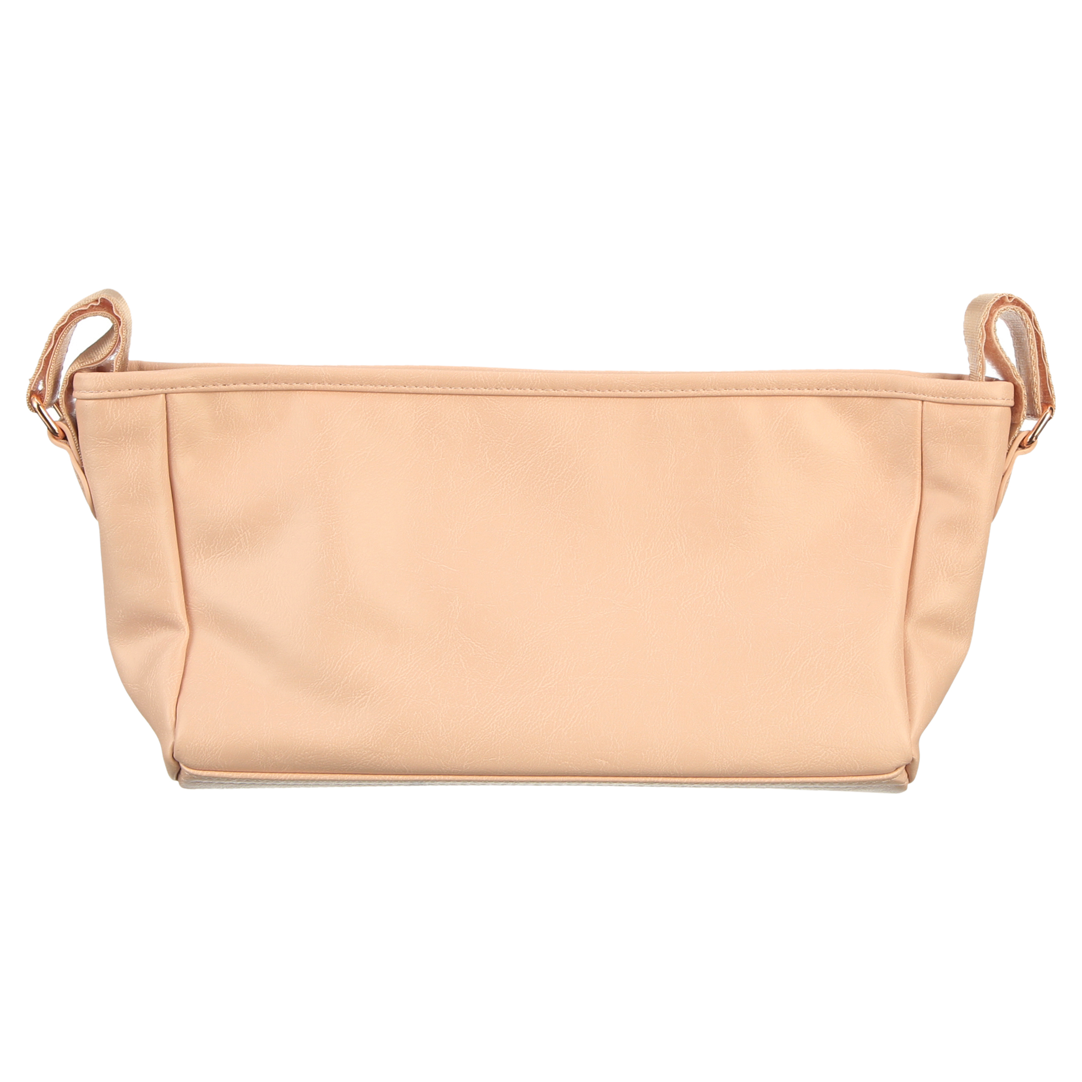 Itzy Ritzy Adjustable Stroller Caddy & Stroller Organizer Featuring Two Built-in Pockets, Front Zippered Pocket and Adjustable Straps to Fit Nearly Any Stroller, Blush