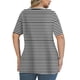 thumbnail image 4 of Tops de Manga Corta de Tamaño Más de las Mujeres, Blusas de Cuello en V Impresas de Verano de Moda para Uso Casual, Diario Y de Fiesta, 4 of 8