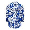thumbnail image 7 of Pxxlle Womens Button Down Shirt Fashion Hawaiian Tropical Graphic Shirt Plus Size 3/4 Sleeve Beach Vacation Tops Blue S, 7 of 7