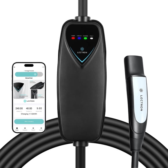 Cargador EV Lectron Nivel 2 WiFi 240 V 40 A portátil