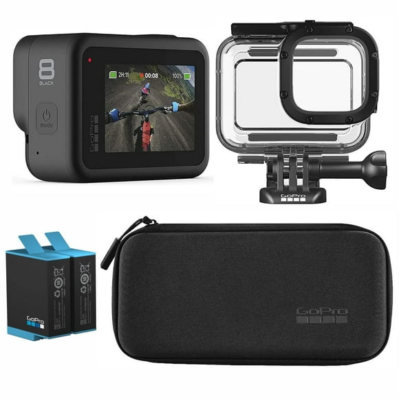 Cámara GoPro HERO8 negra con 2 baterías recargables y funda