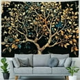 thumbnail image 4 of PRATYUS Tree of Life Tapestry Retro Flower Leaves Tapestry Vintage Floral Plants Tapestry Wall Hanging Aesthetic Tree Wall Tapestry for Living Room Painting, 4 of 6