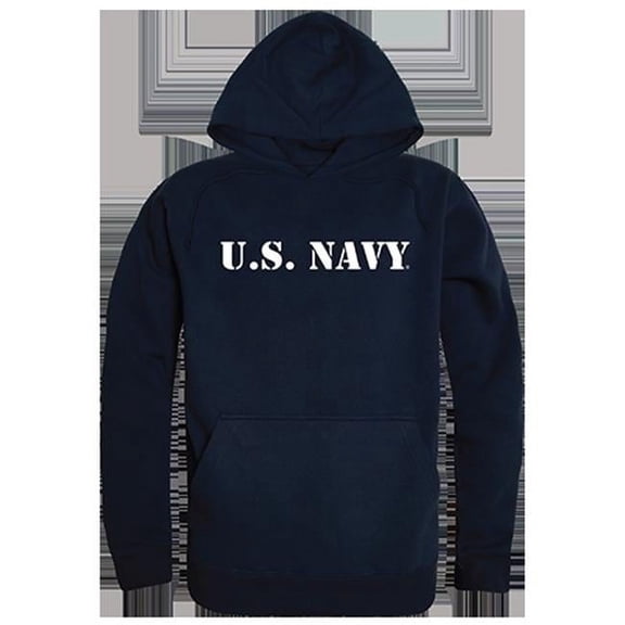 Rapid Dominance Navy Text Graphic Mens Pullover Hoodie [Navy Blue - S]