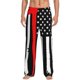 thumbnail image 1 of Fotbe Firefighters USA Flag Pantalones de Pijama para Hombre, Pantalones de Dormir, Pantalones de Casa con Cintura Ajustable y Bolsillos-Small, 1 of 6