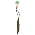 thumbnail image 2 of Weiweiguan Natural Stone Bookmark Decorative Metal Page-marker Plume Shape Book Marker, 2 of 6