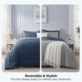 thumbnail image 5 of U by Bedsure King Reversible Comforter Set - 7 Pieces Navy Bedding, Bed in a Bag with Alternative Comforter, Sheets, Pillowcases & Shams, 5 of 7