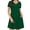 D1-Dark Green, variant on Women's Summer Casual T-Shirt Dress - Short Sleeve Crisscross V-Neck Swing A-Line Tunic Sundress with Pockets, Purple Size L