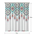 thumbnail image 5 of Multicolor Ethnic Geometric Border Pattern Shower Curtain 72"x84" ,Bathroom Decorative Shower Curtains Set with 12 Hooks,Modern Waterproof Washable Shower Curtain, 5 of 6