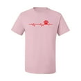 thumbnail image 3 of Dog Heartbeat | Paw Print EKG Lifeline | Veterinarian Vet Tech Dog Lover Men's T-Shirt, Light Pink, X-Large, 3 of 5