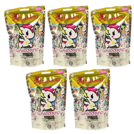 Aurora World Plush - Tokidoki Unicorno Series 1 - PLUSH CLIP-ONS (5 Pack Lot)
