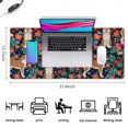thumbnail image 5 of Long Mouse Pads for Desk,Shiba Inu Dog and Flower Floral Desk Mats on Top Of Desks, Desk Mouse Pad Extra Large with 3mm Non-Slip Base and Stitched Edge for Gaming,Office,Work,Home 35.4"x15.7", 5 of 6