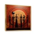 thumbnail image 2 of Designart "African Tribal flow XIV" African Tribes Floater Framed Wall Decor, 2 of 7