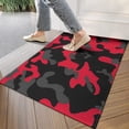 thumbnail image 4 of Red Black Camo Classic Pattern Door Rugs,Washable Non Slip Door Mats Indoor,Decorative Door Mats,Entry Mat Indoor for Entrance,Bedroom,Kitchen,Bathroom,17"x30", 4 of 6