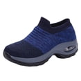 thumbnail image 2 of Mostsola Sneakers for Women Slip on Sock Shoes with Arch Support Knit Mesh Platform Walking Shoes, 2 of 8