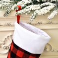 thumbnail image 5 of Christmas Red And Black Linen Plaid Christmas Socks Gift Ornaments Small Plaid Socks Christmas Stockings, 5 of 6