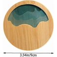 thumbnail image 2 of Er Round Tea Mat Bamboo Ers Epoxy Resin Transparent Art Crafts (1pc), 2 of 5