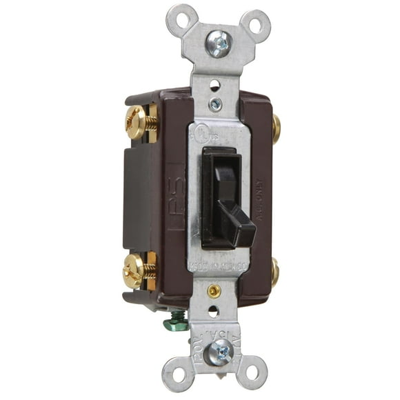 Legrand Pass & Seymour 664BKG Trademaster 15 Amp 4-Way Toggle Light Switch, Residential Grade, Black (1 Count)