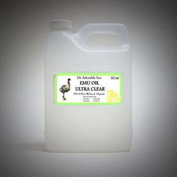 Dr Adorable - 32 oz - Australian Ultra Clear Emu Oil - Refined 100% Pure Organic Moisturizing Oil For Face Skin Hair