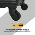thumbnail image 4 of Travelhouse 3 Piece Hardside Luggage Sets Lightweight Suitcase with TSA Lock Spinner Wheels 20in24in28in.（Black）, 4 of 7
