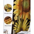 thumbnail image 6 of Sunflower Blackout Curtains 90 Inch Length 2 Panels Set for Living Room Bedroom, Yellow Floral Elegant Pastoral Flowers Watercolor Privacy Window Treatment Thermal Insulated Black Out Drapes 52"x90", 6 of 8