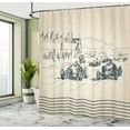 thumbnail image 5 of Ambesonne Vintage Car Shower Curtain, Racing Cars Sketchy, 69"Wx70"L, Beige Forest Green, 5 of 5