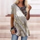 thumbnail image 1 of Pntutb Moda Mujer Verano Cuello Redondo Manga Corta Estampado Casual Camiseta Blusa Pntutb Pntutb-5096, 1 of 8