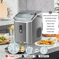 thumbnail image 3 of Havato Pro Nugget Ice Maker, Portable Countertop Machine for Chewable Crushed Ice | 34Lbs/24H, Self-Cleaning, Quiet & Compact (Sleek Grey), 3 of 8