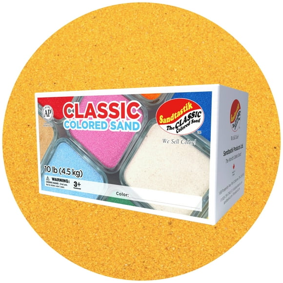 Sandtastik Sable Coloré Classique Or, 10 lb (5,65 kg) Propre et Sécuritaire pour les Enfants
