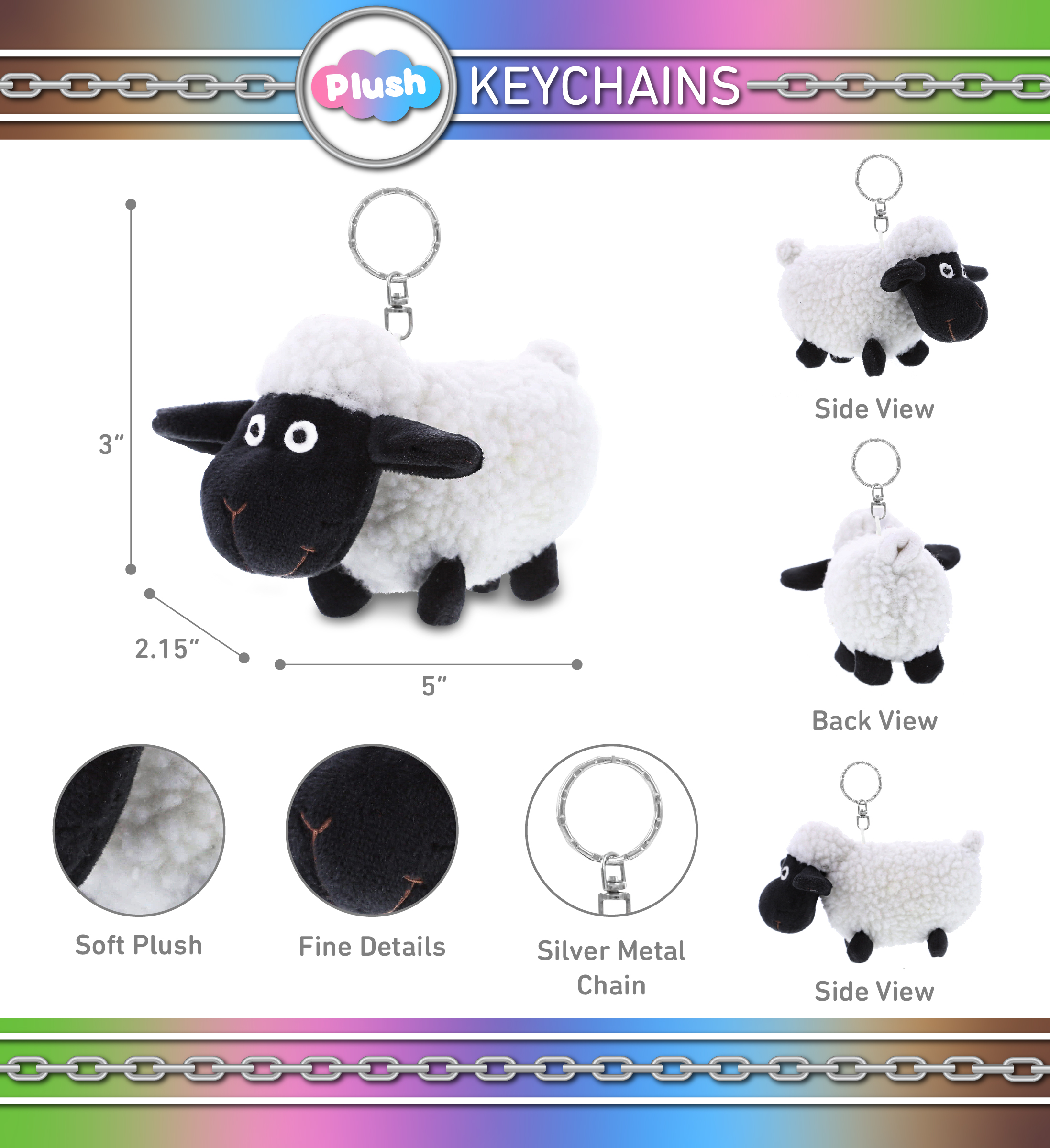 Boo-Boo Keychain ARLO SHEEP – The Crafting Zebra
