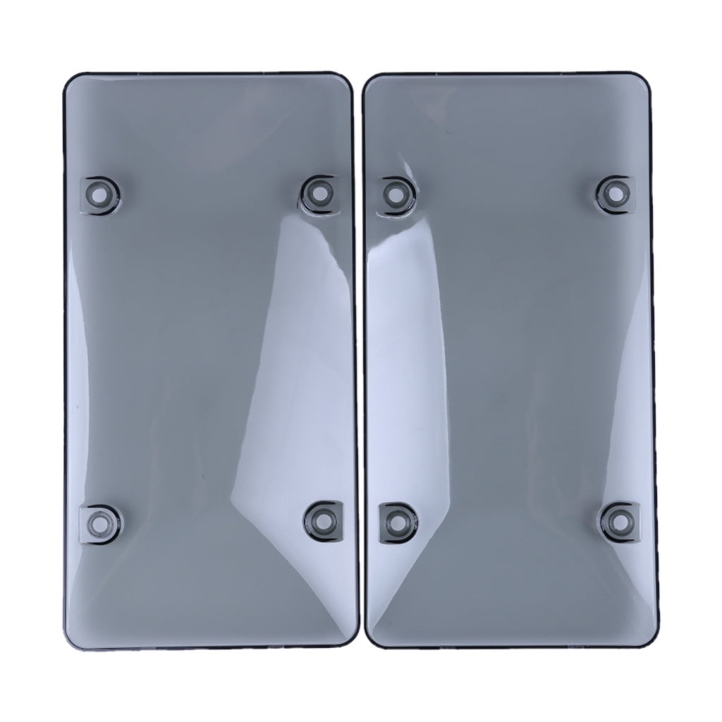 BSDHBS car exterior accessories Bubble Tinted Smoke License Plate Tag Frame Cover Shield Car
